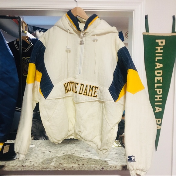 notre dame starter jacket pullover